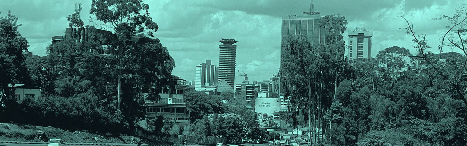 The Nairobi central business district skyline